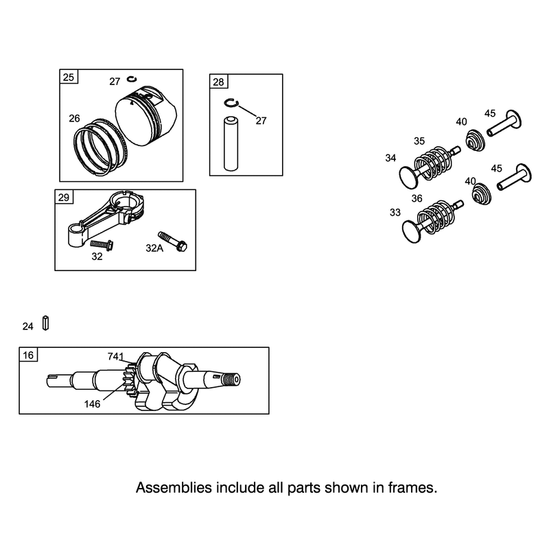 Crankshaft Assembly Briggs and Stratton 12H802-1720-B1