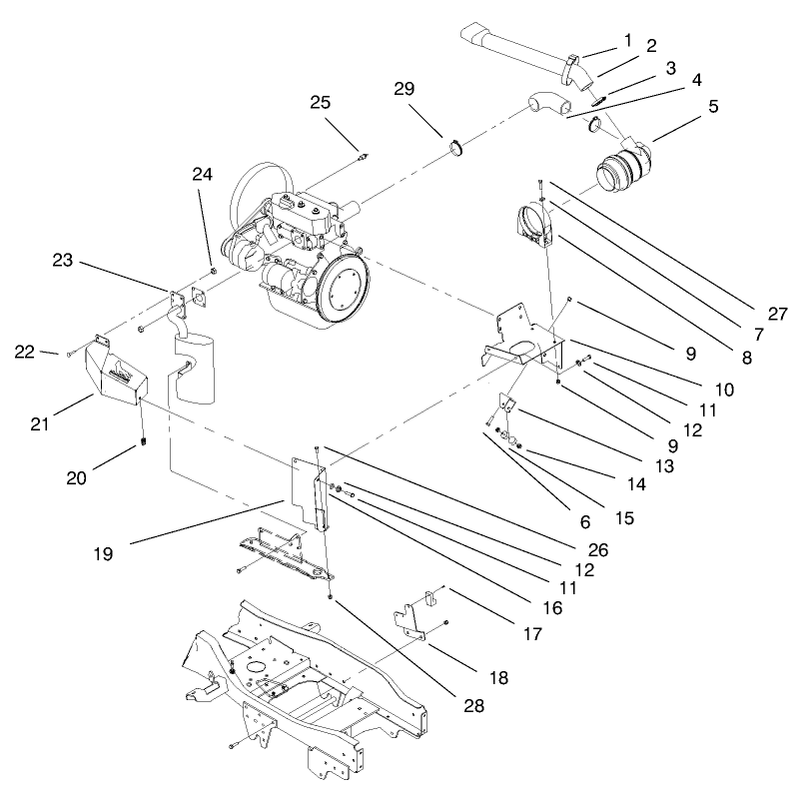 Liquid Cooled Diesel Engine Assembly