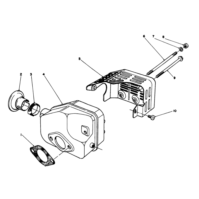 Muffler Assembly Engine No 47plo-2