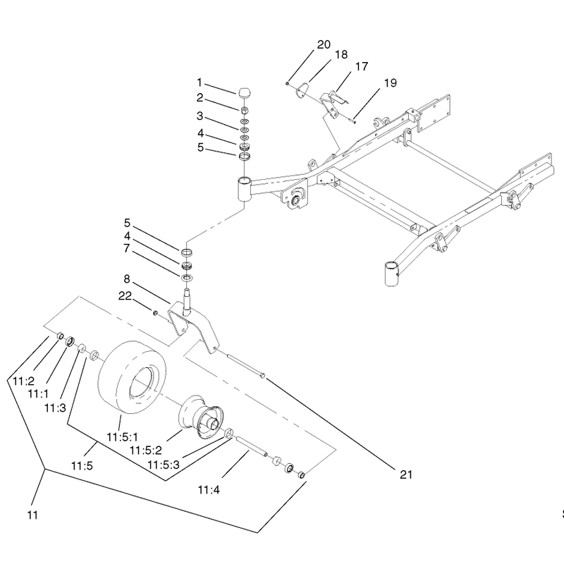 Caster and Wheel Assembly
