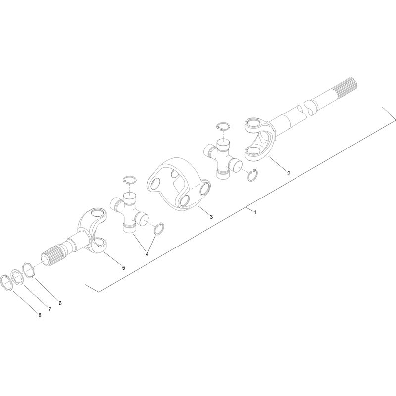Double U-Joint Assembly  Axle Assembly No. AU106863