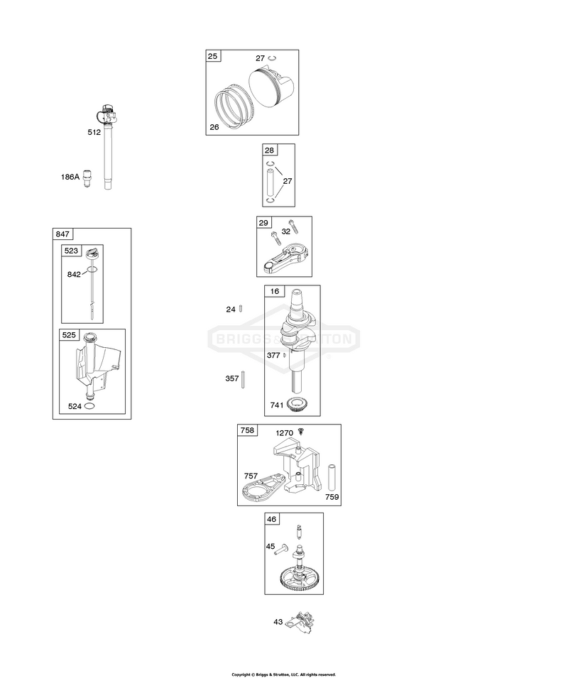 Camshaft, Crankshaft, Lubrication, Piston, Rings, Connecting Rod