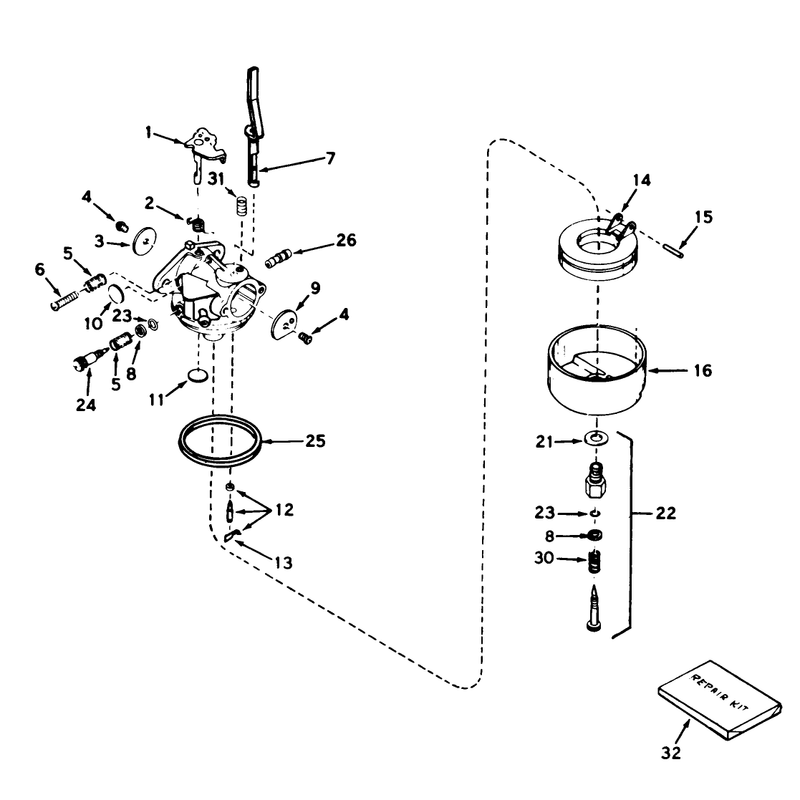 Carburetor No. 631920 (7 H.p. Snowthrower Model No. 31677)