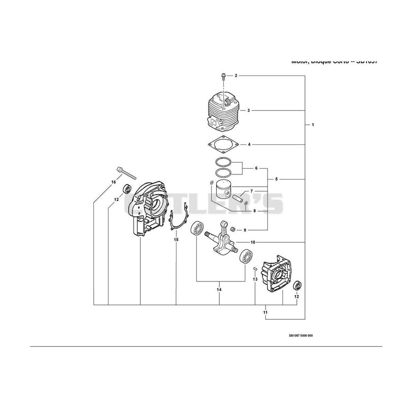 Engine, Short Block -- SB1057