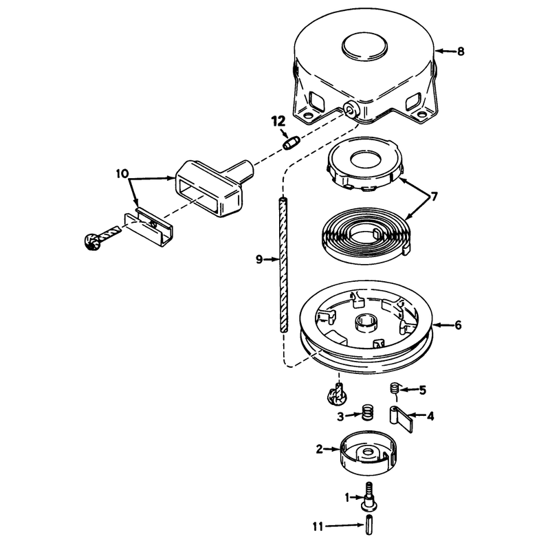 Rewind Starter No 590420a