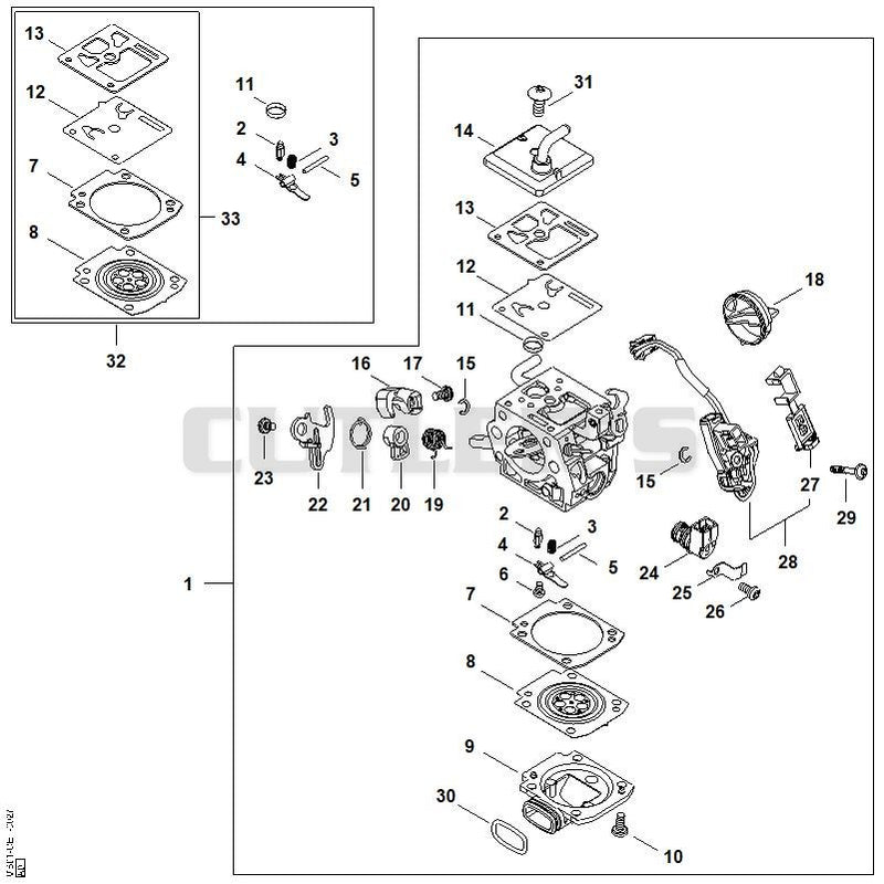 Carburetor parts MB01/04