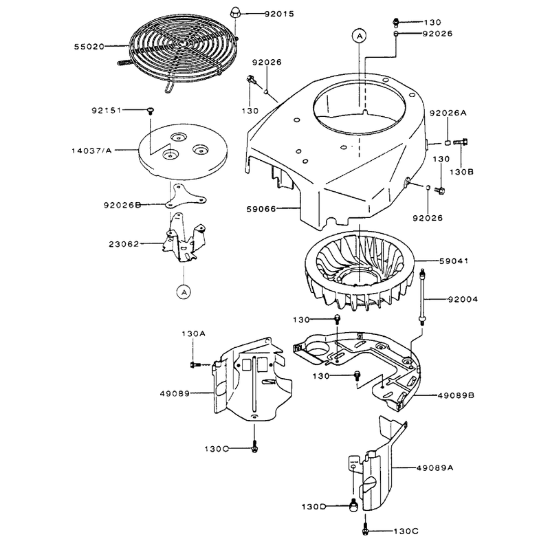 Cooling Equipment Assembly Kawasaki Fh601v-S07