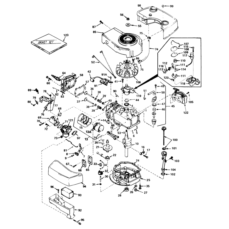 Engine Tecumseh Model No Tnt 100-10066c
