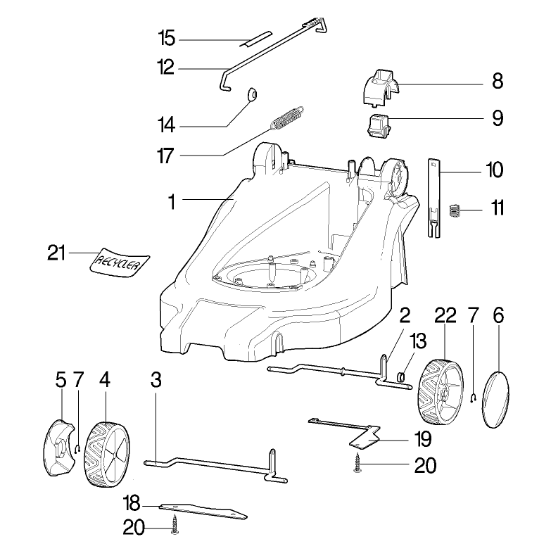 Chassis Parts Model No 21070-21071