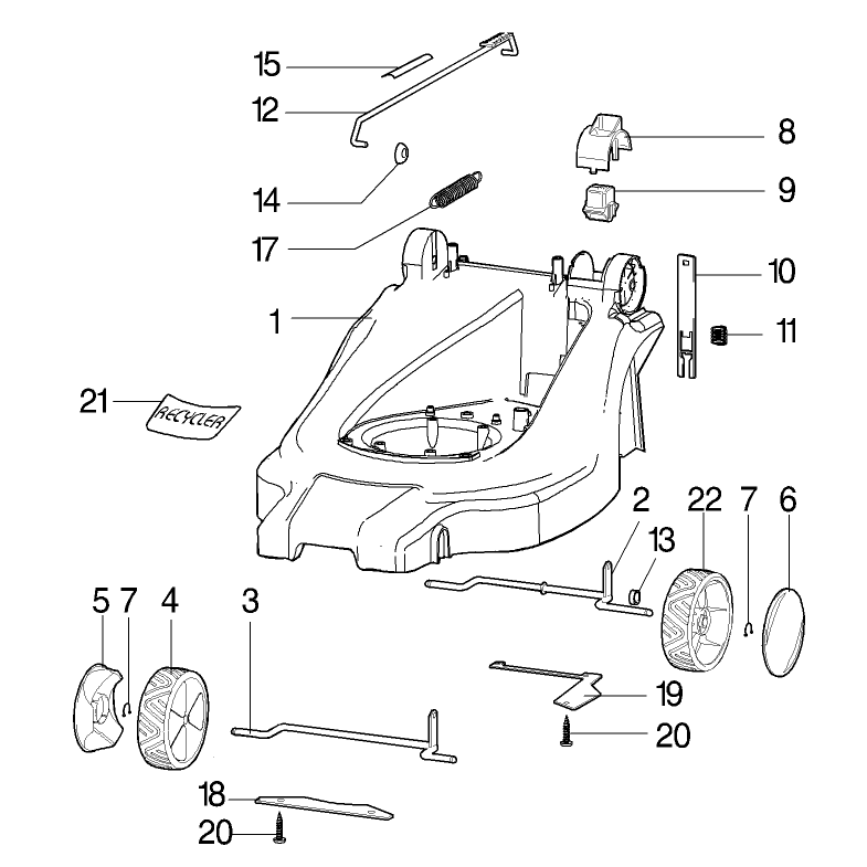 Chassis Parts Model No 21060-21061 and 21062