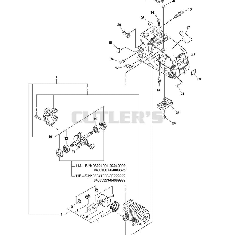 ENGINE, SHORT BLOCK, ENGINE COVER