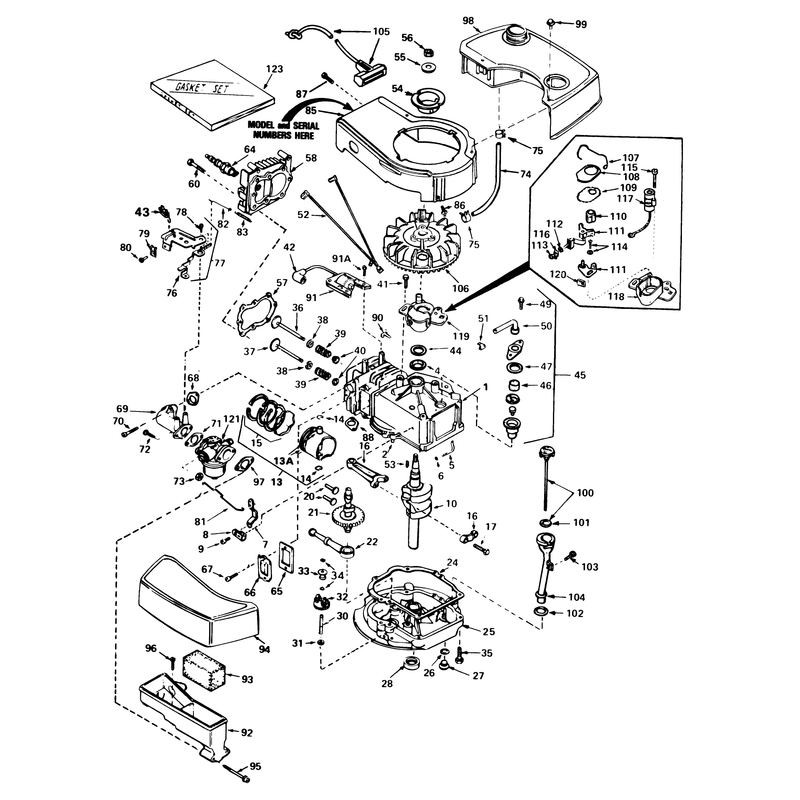 Engine Tecumseh Model No Tnt 100-10061d