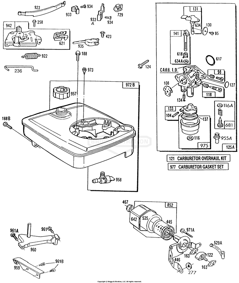 Carburetor, Fuel Tank,Brake