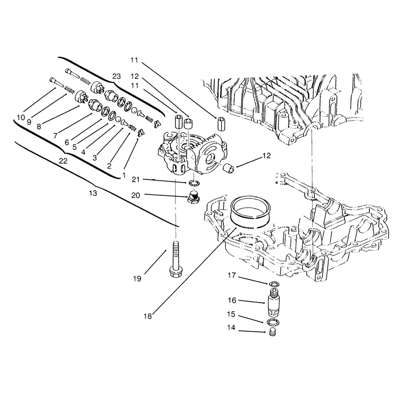 Center Case Tuff Torq Transmission K61 Toro