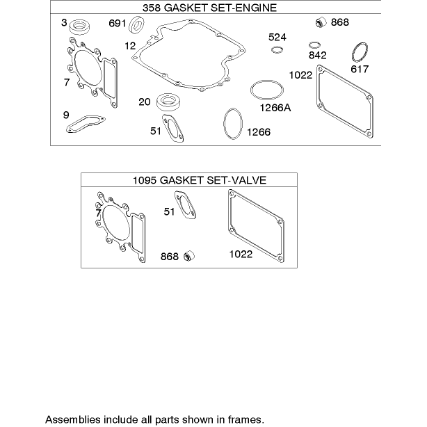 Gasket Assembly Briggs and Stratton 21A907-0169-E1
