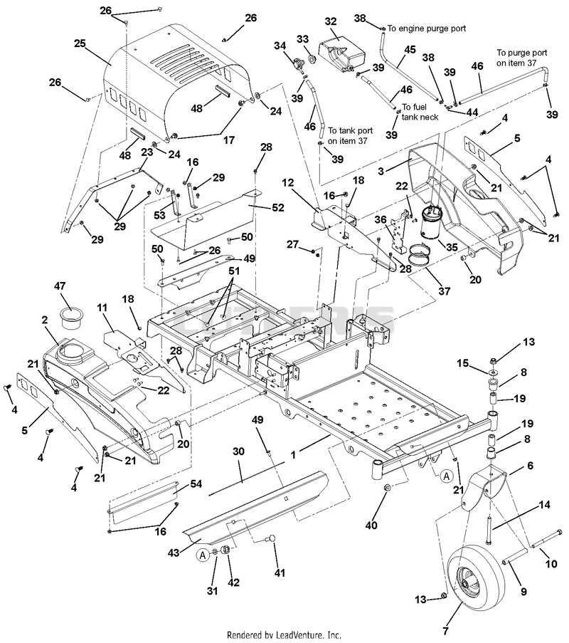 Frame, Hood, Fenders, Caster And Tires - CARB