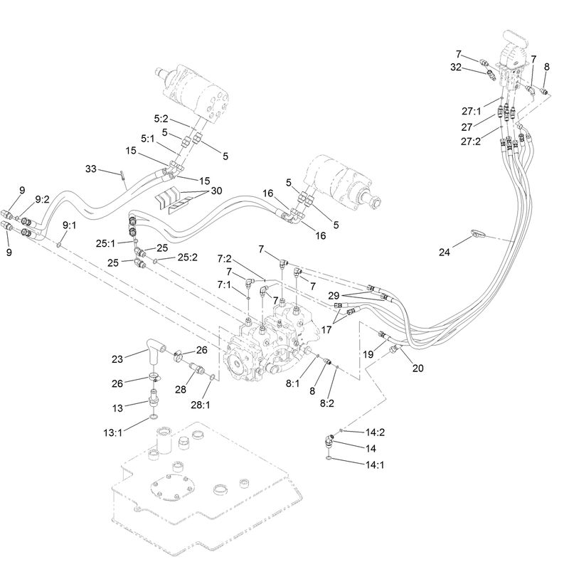 Hydraulic Motor and Hose Assembly