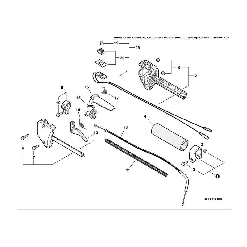 Control Handle,Throttle Cable, Ignition Switch
