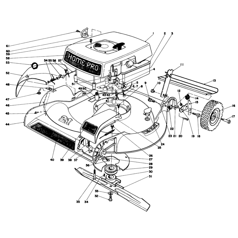 Housing and Engine Assembly