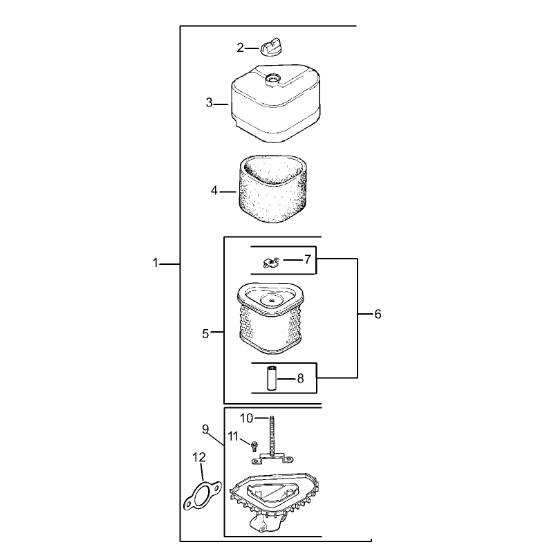 Air Cleaner Assembly Kohler Model CV15T-41608