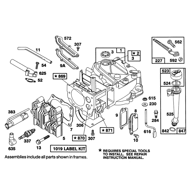 Engine Briggs and Stratton Model 124702-3115-01