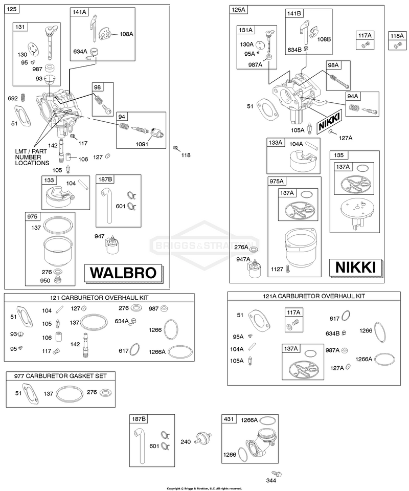 Carburetor, Fuel Supply, Kit - Carburetor Overhaul