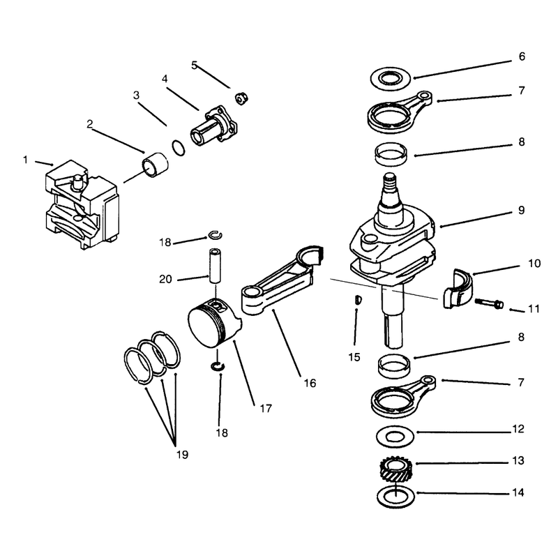 Pistoncrankshaft