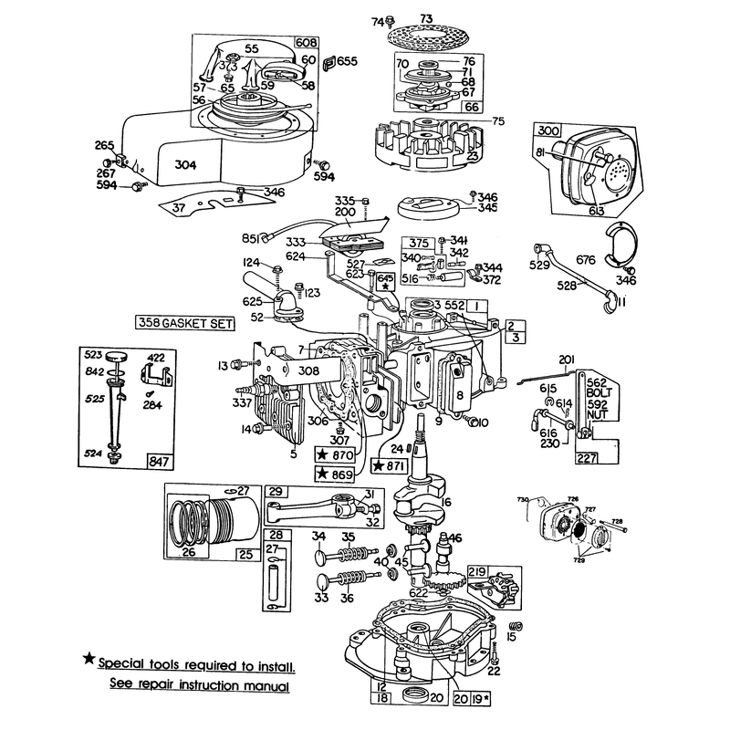 Engine Briggs and Stratton Model 130902-0543-01
