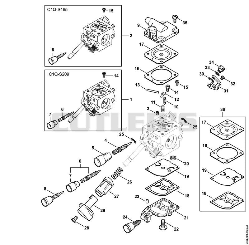 Carburetor C1Q-S209, C1Q-S165