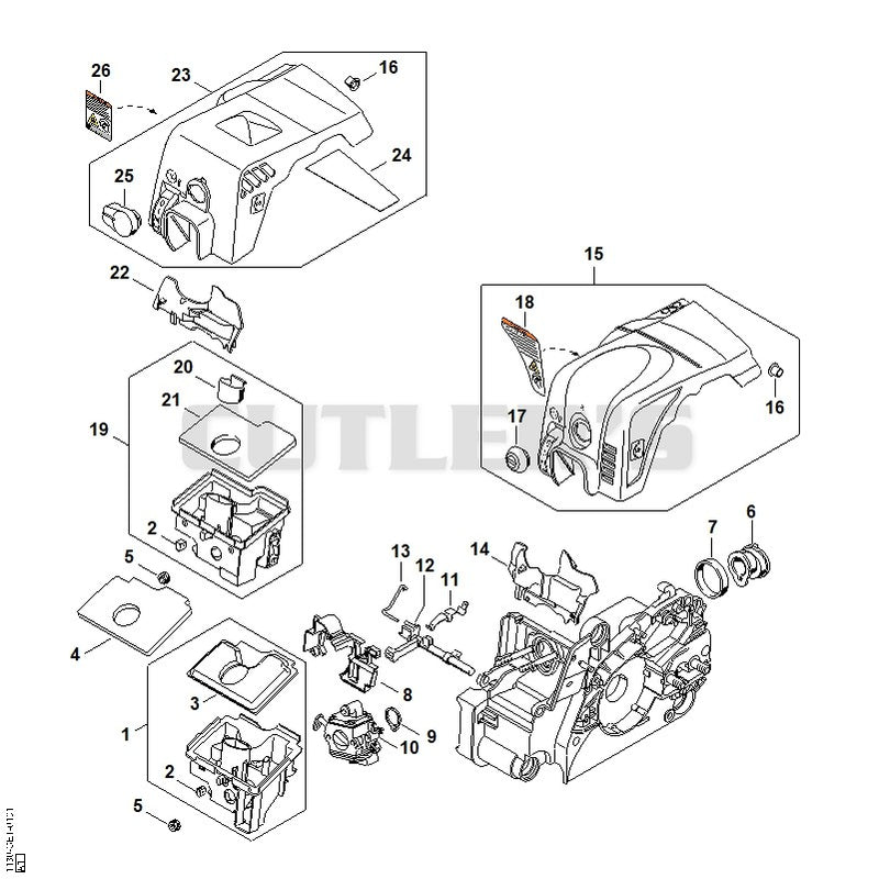 Air filter, Shroud