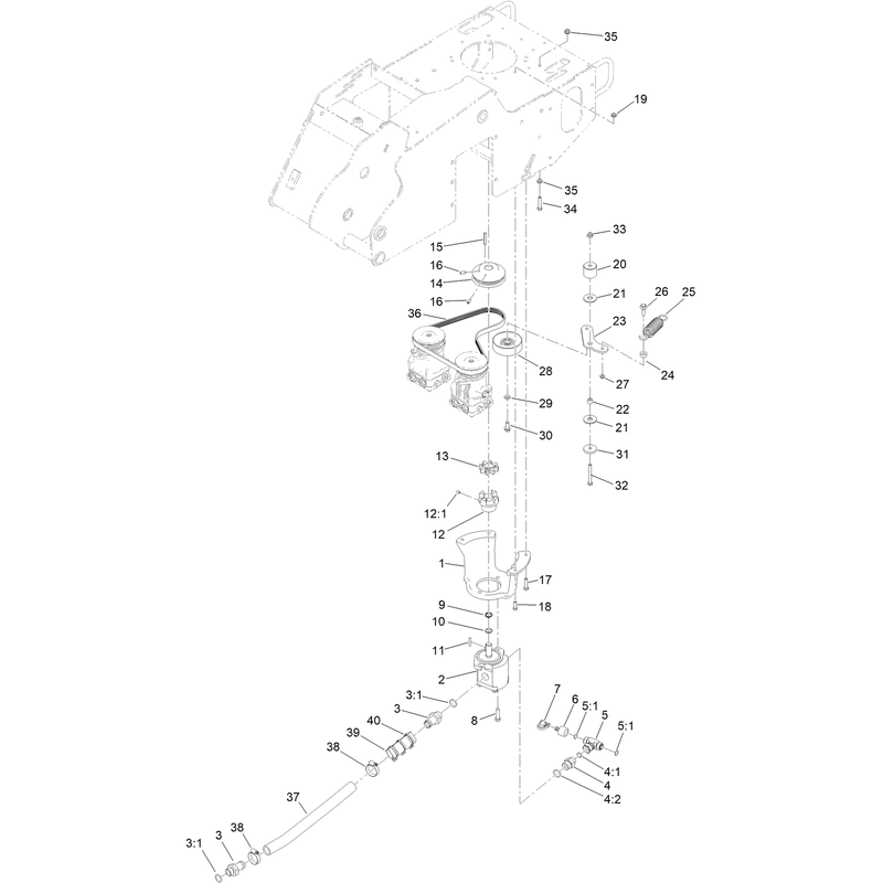Gear Pump Idler Arm and Pulley Assembly