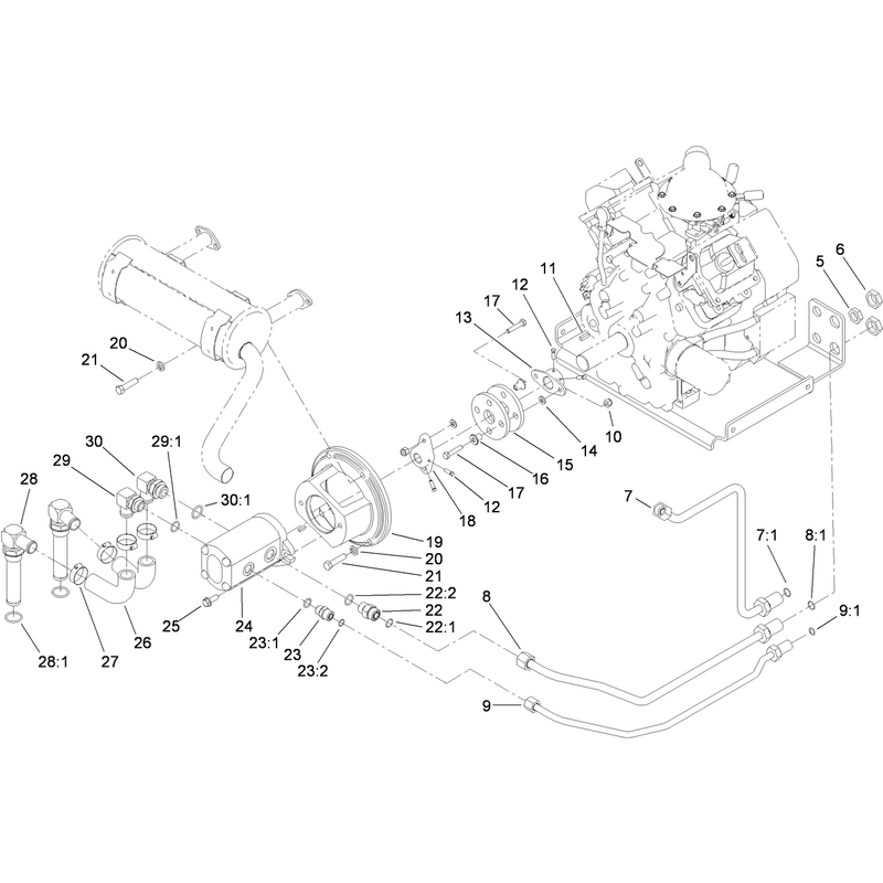 Hydraulic Pump and Filter Assembly