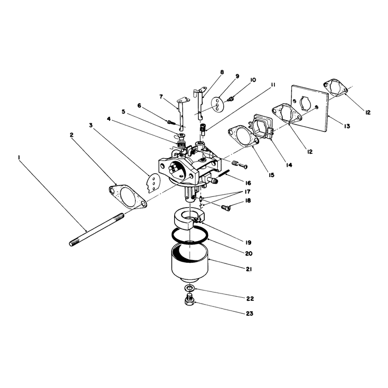 Carburetor Assembly Model No 47pg6 Used on Units with Serial No 8000001 - 8003897