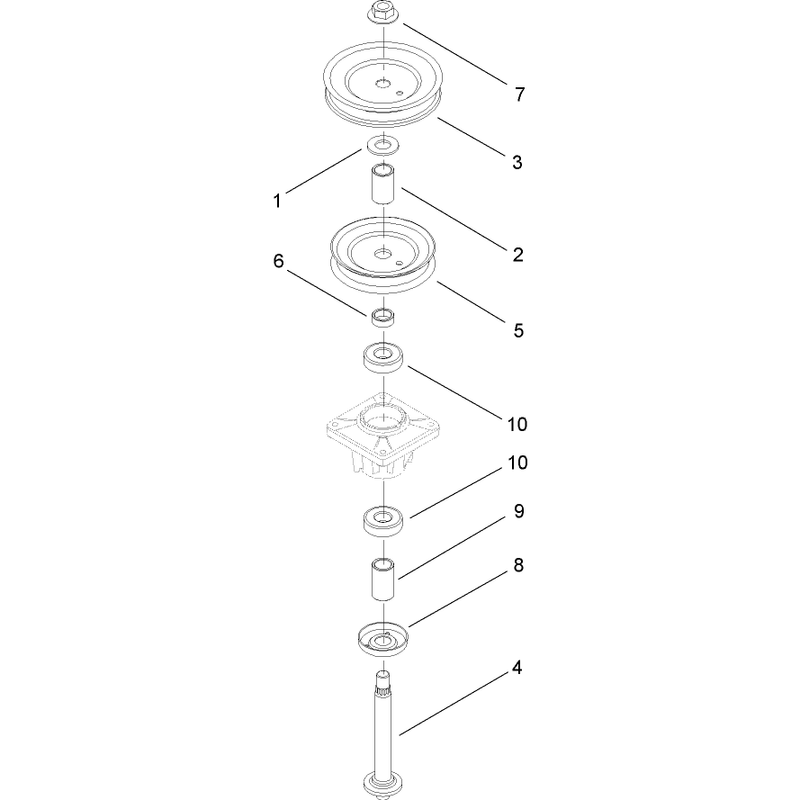 Double Pulley Spindle Assembly No 112-0383
