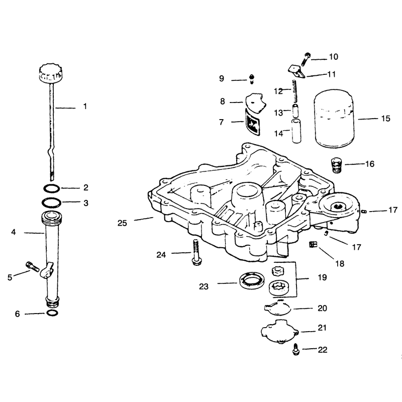 Oil Panlubrication Engine Kohler Model No Cv125t-1254