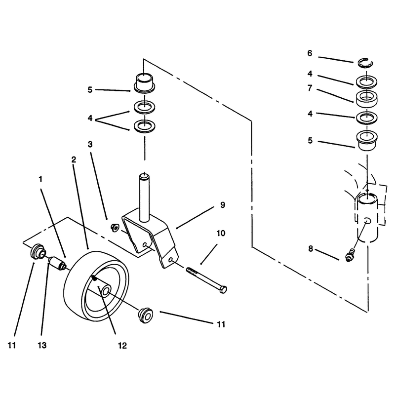 Caster Fork Assembly