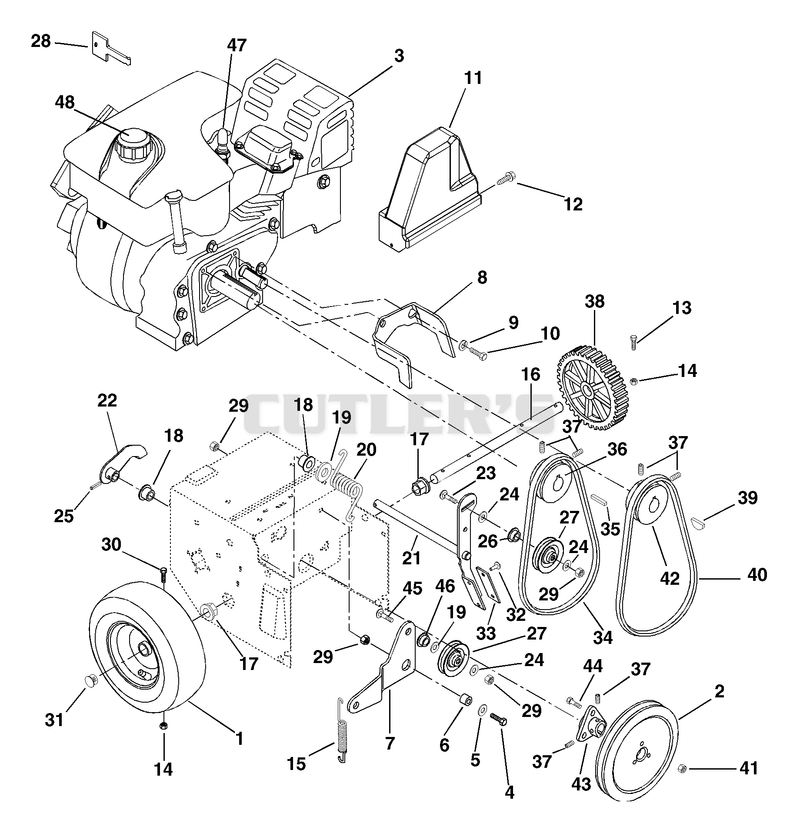 Engine And Belt Drive
