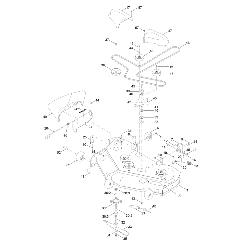 50 Inch Deck Assembly