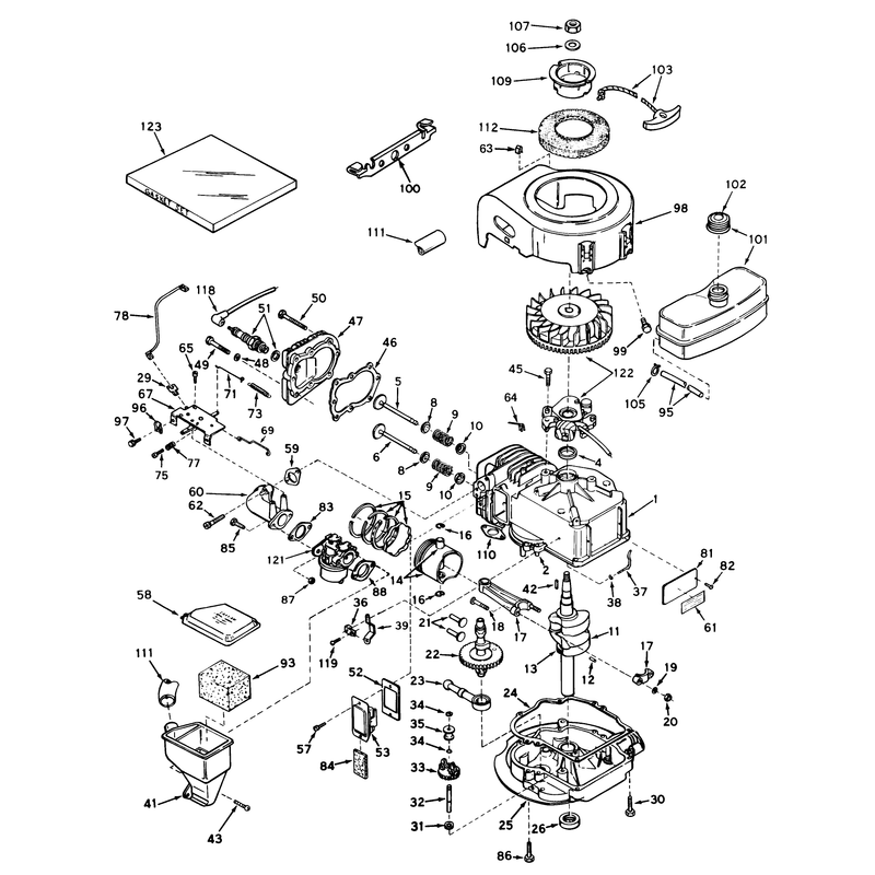 Engine Tecumseh Model Lav35-40707k