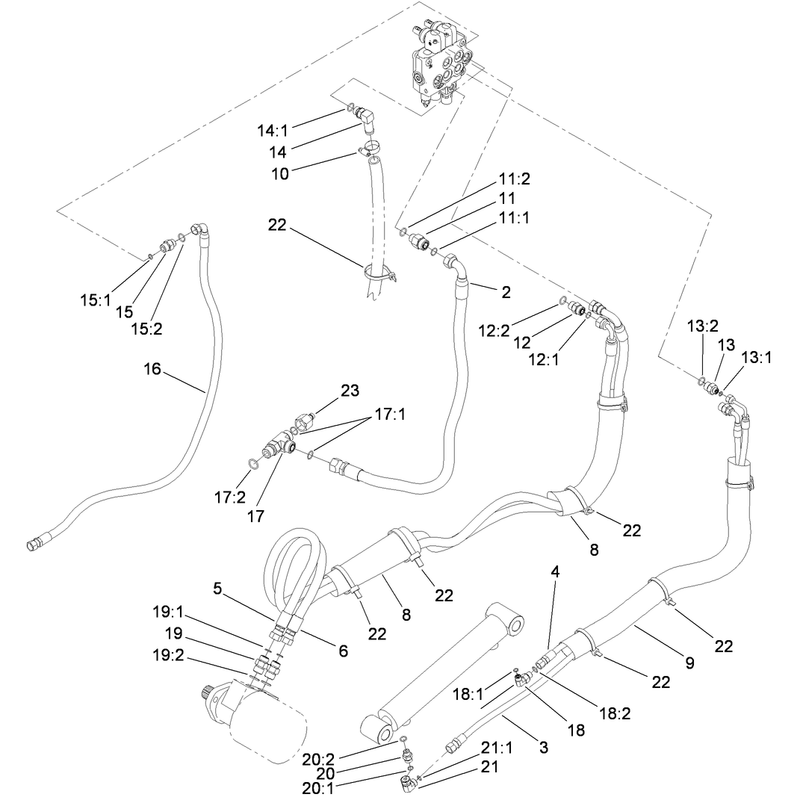 Hydraulic Hose Routing Assembly