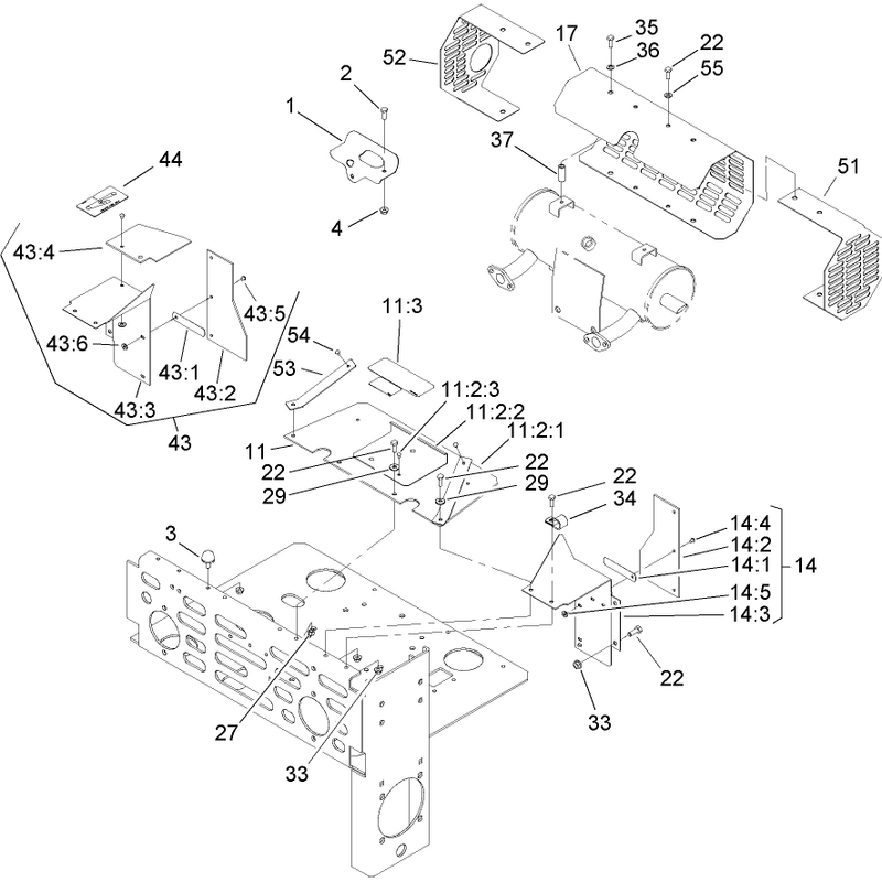 Muffler and Guard Assembly