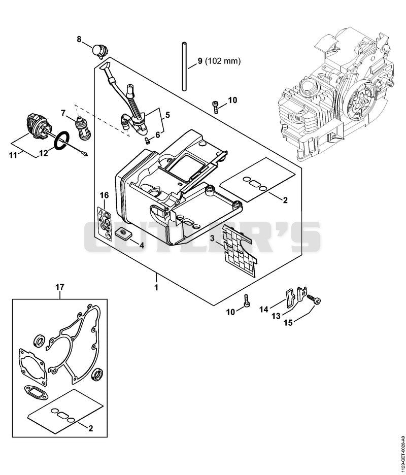 Tank housing MS 200 T