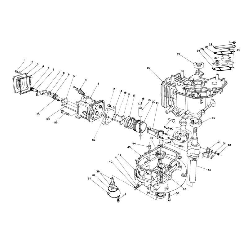 Crankcase Assembly (continued)(engine No. Vml0-7)
