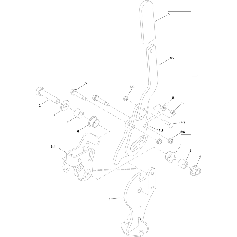 Parking Brake Handle Assembly No. 116-7551