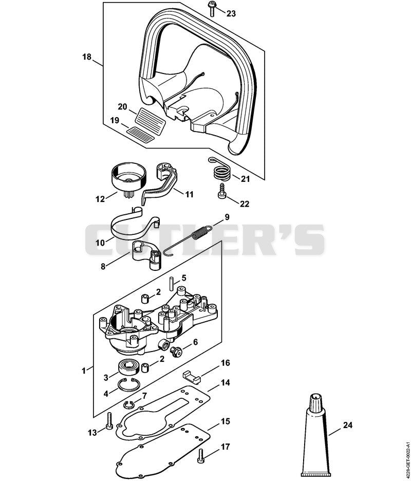 Gear head, Handlebar with hand guard
