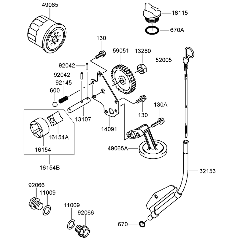 Lubrication Equipment Assembly Kawasaki FD791D-AS07