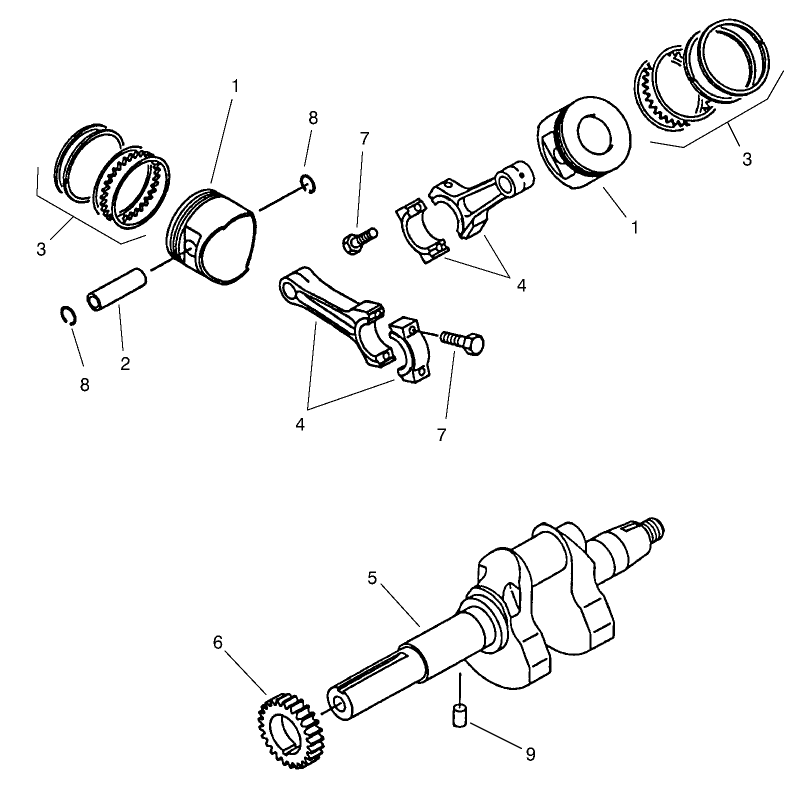 Piston and Crankshaft Assembly