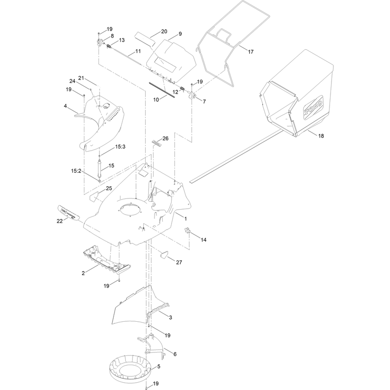 Deck and Bagger Assembly