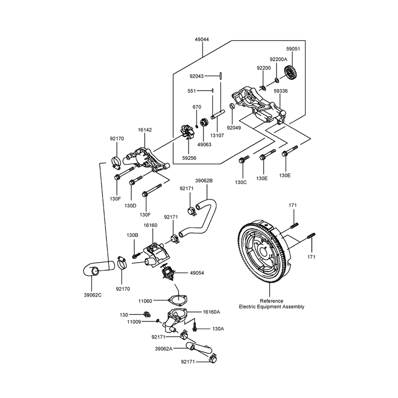 Cooling Equipment Assembly Kawasaki FD750D-BS03