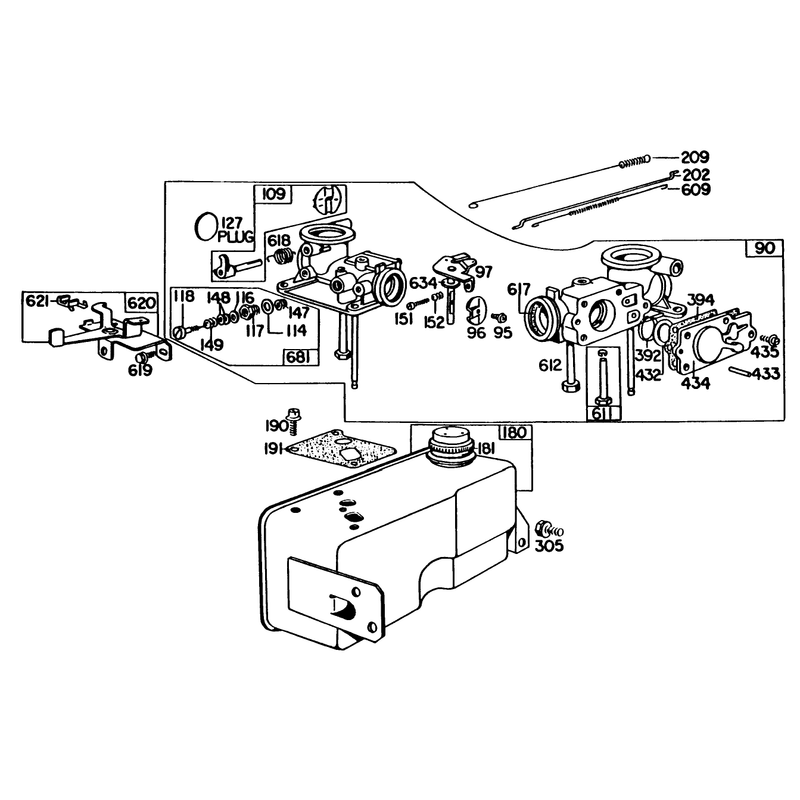Engine Briggs and Stratton Model 130902-1162-01